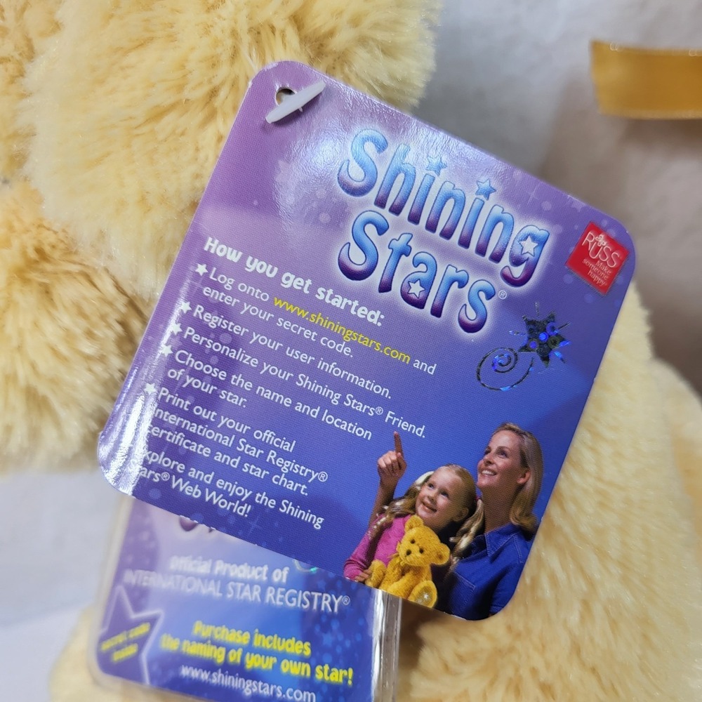 Russ Shining Stars Plush Dog Lot 2 With Tags International Star Registry - Picture 8 of 10